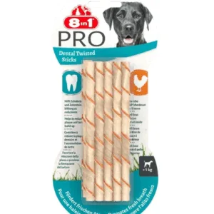 Comanda online 8IN1 Delights Pro Dental Twisted Sticks 10 buc Betisoare de mestecat pentru caini