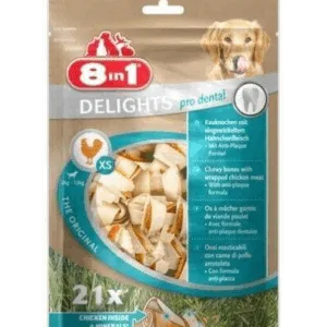 Comanda online 8IN1 Recompensă Dental Delights Bones XS 21 pcs.