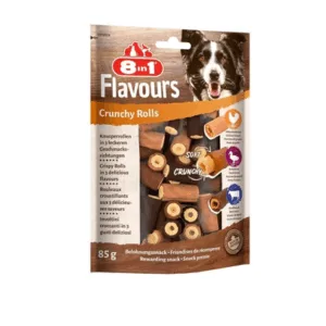 Comanda online 8IN1 Recompense crocante pentru caini Flavours Crunchy Rolls 85 g