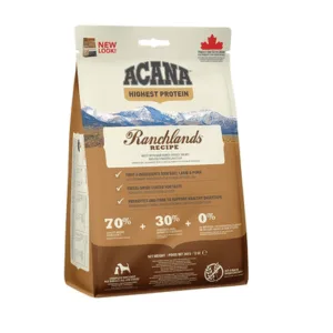 Comanda online ACANA Highest Protein Ranchlands hrana uscata pentru caini de toate varstele 2 kg