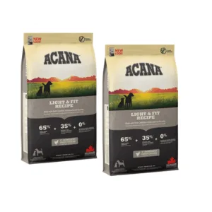 Comanda online ACANA Light & Fit Dog hrana uscata caini adulti supraponderali 22.8 kg (2 x 11.4 kg)