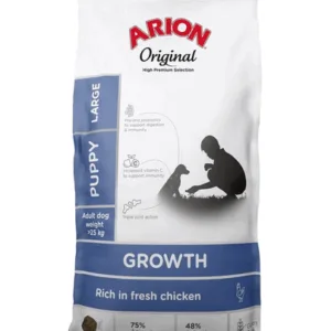 Comanda online ARION Original Growth Puppy Large Chicken Rice 12 kg hrana catelusi rase mari