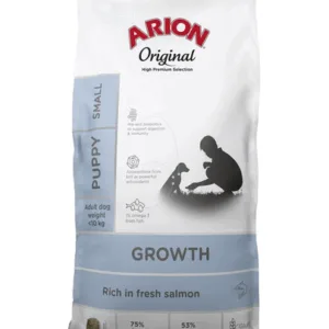 Comanda online ARION Original Growth Puppy Small Salmon Rice 2 kg hrana cu somon pentru catei