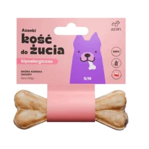 Comanda online AZANKI Os din piele de cal pentru caini S/M 12cm