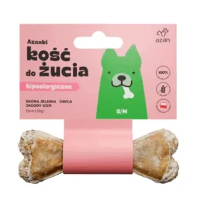 Comanda online AZANKI Os pentru caine din piele de caprioara S/M 12cm