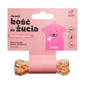 Comanda online AZANKI Os pentru catelusi din piele de caprioara Puppy 10cm