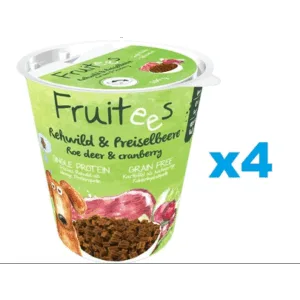 Comanda online BOSCH Fruitees Snack recompense moi caini 4x200 g caprioara si merisor