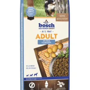 Comanda online BOSCH Hrana uscata cu peste si cartofi pentru caini adulti 15 kg