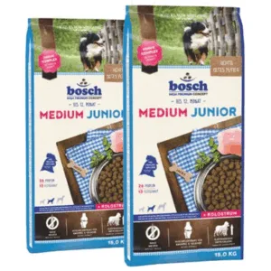 Comanda online BOSCH Hrana uscata pentru caini junior de talie medie 30 kg (2 x 15 kg)