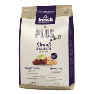 Comanda online BOSCH Plus Hrana uscata cu strut & cartofi pentru cainii junior cu intolerante alimentare 12.5 kg