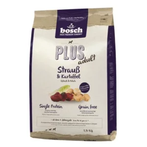 Comanda online BOSCH Plus Hrana uscata cu strut & cartofi pentru cainii junior cu intolerante alimentare 25 kg (2 x 12
