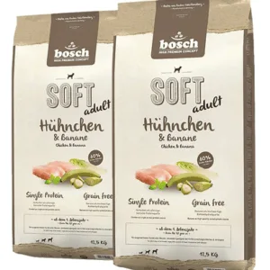 Comanda online BOSCH Soft Hrana uscata cu pui & banane pentru caini adulti cu intolerante 25 kg (2 x 12