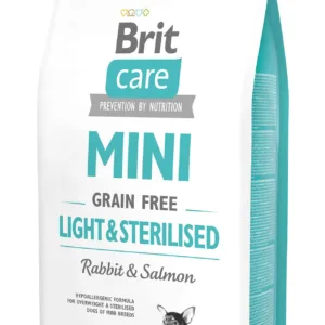 Comanda online BRIT CARE Mini Grain Free Light& Sterilised Iepure şi Somon