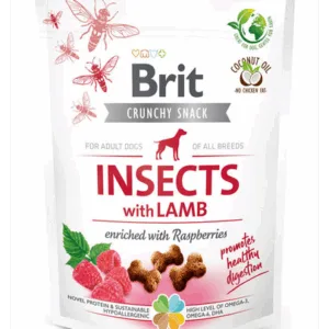 Comanda online BRIT Care Dog Crunchy Crakcer Insect&Lamb 200 g recompense crocante pentru caini