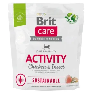 Comanda online BRIT Care Dog Sustainable Activity Chicken & Insect hrana caini adulti activi 1 kg pui si insecte