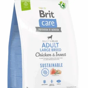 Comanda online BRIT Care Dog Sustainable Adult Large Breed Chicken & Insect hrana caini talie mare 3 kg pui si insecte