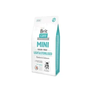 Comanda online BRIT Care Grain Free Mini Light&Sterilised hrana uscata caini adulti talie mica cu tendinta de ingrasare