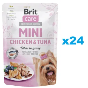 Comanda online BRIT Care Mini Pouch plic hrana umeda 24 x 85g pentru caini de rase mici