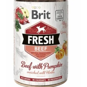 Comanda online BRIT FRESH Beef & Pumpkin 400 g vita si dovleac pentru caini