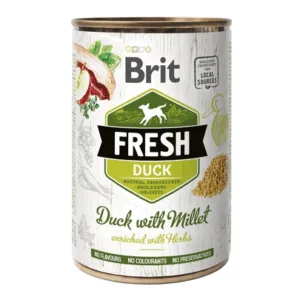 Comanda online BRIT FRESH Duck & Millet 400 g rata si mei hrana caini