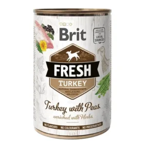 Comanda online BRIT FRESH Turkey & Peas 400 g curcan si mazare hrana caini
