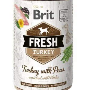 Comanda online BRIT FRESH Turkey & Peas 400g conserva pentru caini