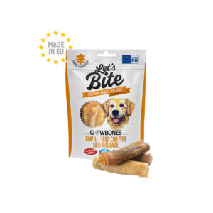 Comanda online BRIT Let's Bite Chewbones Raw hide and Cod Fish Skin Roulade