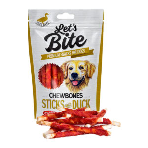 Comanda online BRIT Let's Bite Chewbones Sticks with Duck