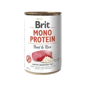 Comanda online BRIT Mono Protein Beef & Rice 12x400 g vita si orez pentru caini