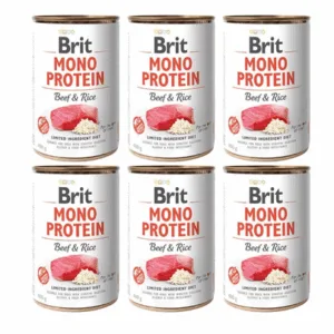 Comanda online BRIT Mono Protein Beef & Rice 6x400 g vita si orez