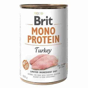 Comanda online BRIT Mono Protein Turkey 400 g Hrana umeda pentru caine