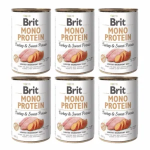 Comanda online BRIT Mono Protein Turkey & Sweet Potato 6x400 g hrana monoproteica pentru caini
