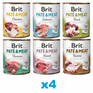 Comanda online BRIT Pate&Meat Mix arome 24x800 g pate pentru caini