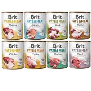 Comanda online BRIT Pate&Meat Mix arome 8x800 g hrana caini