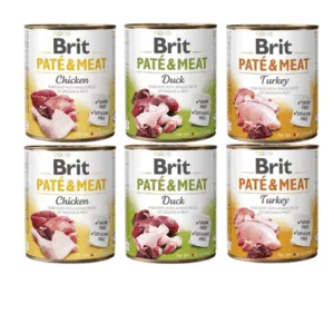 Comanda online BRIT Pate&Meat Mix arome de pasare 6x800 g pate caini
