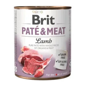 Comanda online BRIT Pate&Meat lamb 800 g Conserva pentru caini