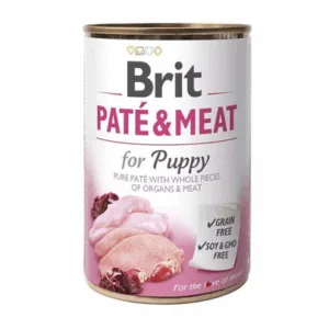 Comanda online BRIT Pate&Meat puppy 400 g Conserva pentru catei