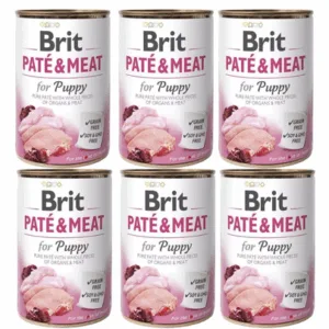 Comanda online BRIT Pate&Meat puppy 6x400 g pate hrana catelusi