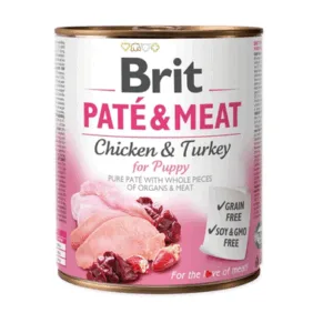 Comanda online BRIT Pate&Meat puppy 800 g Hrana umeda pentru catei