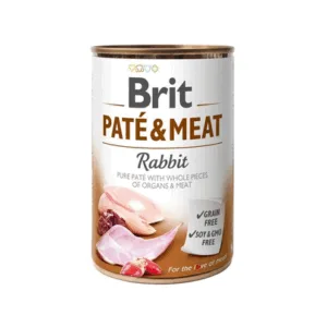 Comanda online BRIT Pate&Meat rabbit 400 g Hrana caini adulti