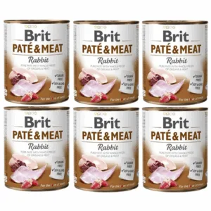Comanda online BRIT Pate&Meat rabbit 6 x 800 g Conserva pentru caine