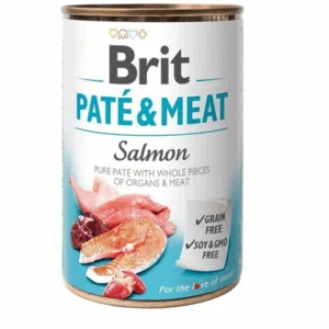 Comanda online BRIT Pate&Meat salmon 400 g Conserva hrana umeda caini