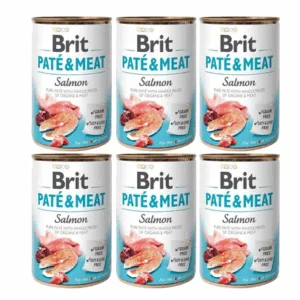 Comanda online BRIT Pate&Meat salmon 6x400 g pate cu somon pentru caini