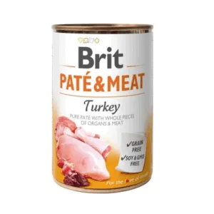 Comanda online BRIT Pate&Meat turkey 400 g Hrana pentru caini adulti