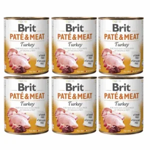 Comanda online BRIT Pate&Meat turkey 6 x 800 g Conserva pateu pentru caini