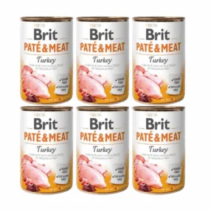 Comanda online BRIT Pate&Meat turkey 6x400 g pate curcan
