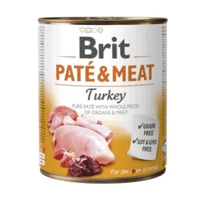 Comanda online BRIT Pate&Meat turkey 800 g Conserva pateu pentru caini