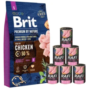 Comanda online BRIT Premium By Nature Adult Small S 8 kg + hrana umeda curcan 6x400 g