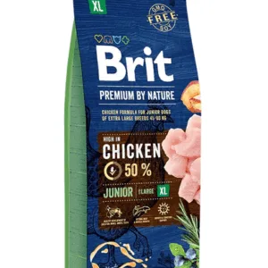 Comanda online BRIT Premium By Nature Junior Extra Large Hrana uscata pentru catei si juniori de talie foarte mare XL 15 kg