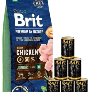Comanda online BRIT Premium By Nature Junior Extra Large XL 15 kg + conserve 6x1240 g cu pasare
